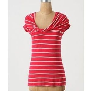Anthro Deletta Striped Cap Sleeve Top S